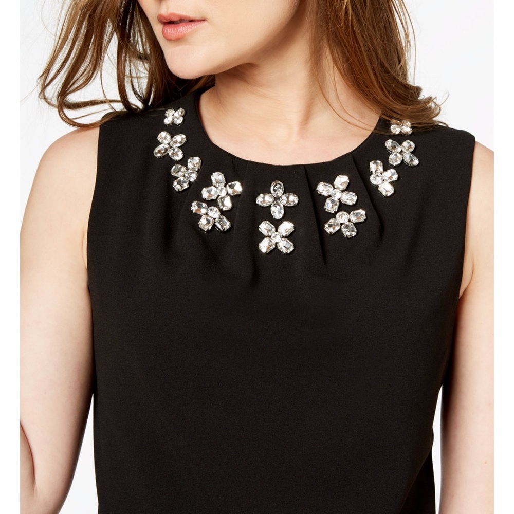 Calvin Klein jewel neck little black dress